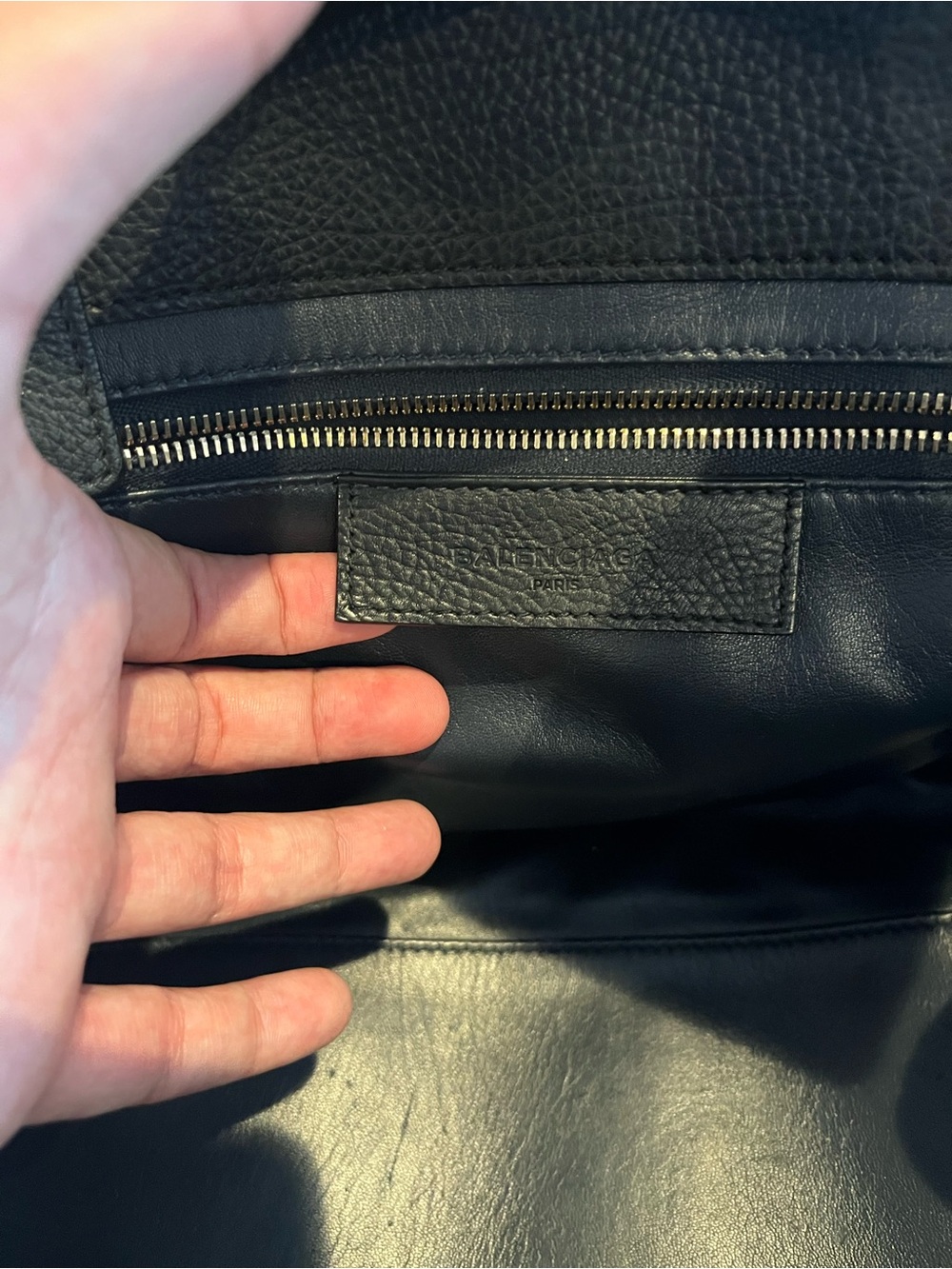 Balenciaga Tube Black Leather Top Handle Bag - Picture 10 of 12